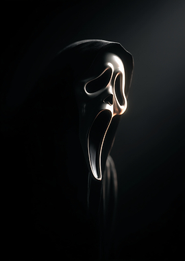 Ghostface Mask in Darkness