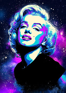 Marilyn Monroe Pop Art Galaxy Portrait
