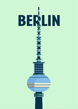 Berlin TV Tower Minimalist Art