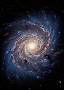 Andromeda (M31) Spiral Galaxy in Deep Space