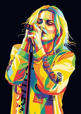 Emily Armstrong Colorful Portrait of a Singer