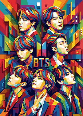 BTS Pop Art Portrait