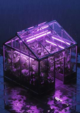 Greenhouse in Rain