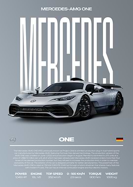 Mercedes-AMG ONE Car Poster