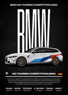 BMW M3 Touring Competition poster