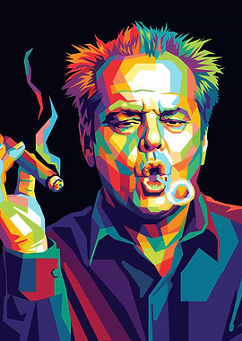 Jack Nicholson smoking a cigar