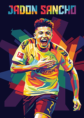 Jadon Sancho Pop Art Portrait