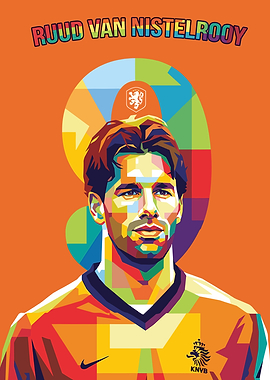 Ruud van Nistelrooy Pop Art Portrait