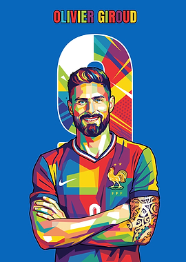 Olivier Giroud Pop Art Portrait