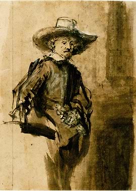Man in a Wide-Brimmed Hat