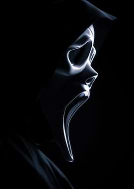 Ghostface Mask in Darkness