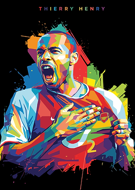 Thierry Henry Pop Art Portrait