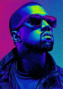 Kanye West Pop Art Portrait