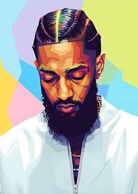 Nipsey Hussle Pop Art Portrait