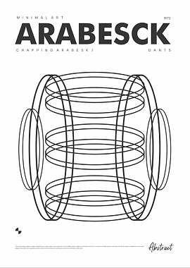 Minimalist Abstract Arabesck Poster