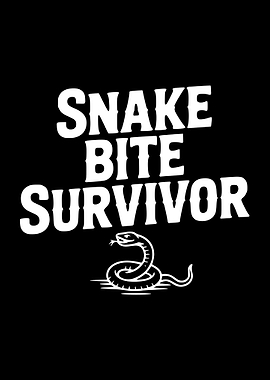 Snake Bite Survivor Text Art