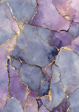 Purple and Blue Agate with Gold Veins