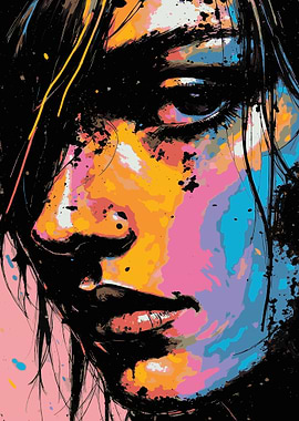 Vibrant Abstract Portrait