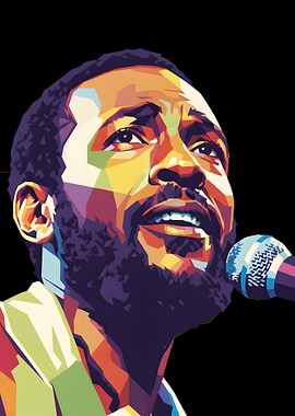 Marvin Gaye Pop Art Portrait