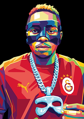 Colorful Portrait of a Soccer Player