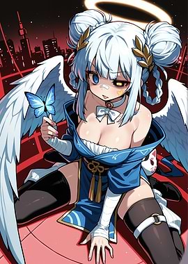 Angel Girl with Butterfly