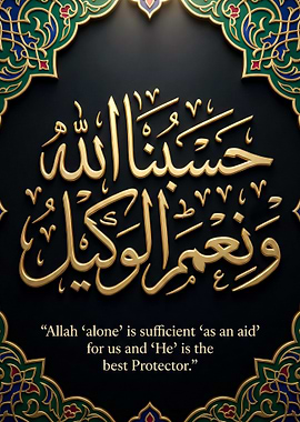 Arabic Calligraphy Wall Art with Quranic Verse