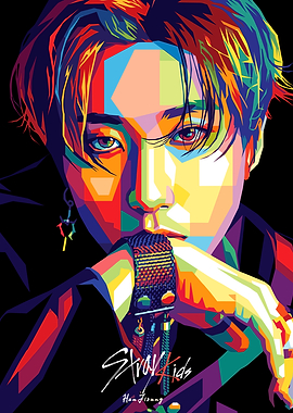 Stray Kids Han Jisung Pop Art Portrait
