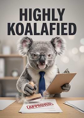 Highly Koalafied Koala Funny Pun
