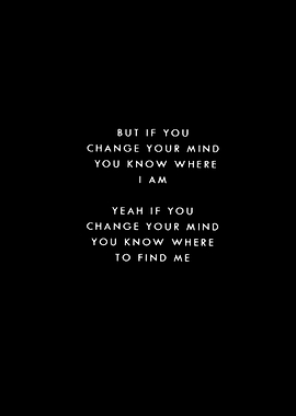 Lyrics on Black Background