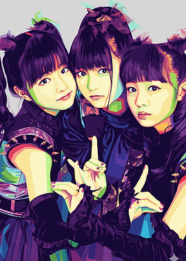 Babymetal Trio Pop Art Portrait