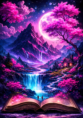 Magical Open Book Landscape