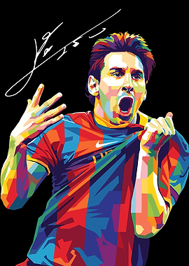 Lionel Messi Pop Art Portrait