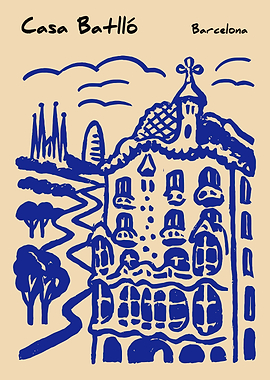Casa Batlló Barcelona Sketch