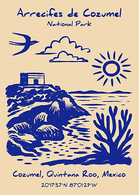 Arrecifes de Cozumel National Park Poster