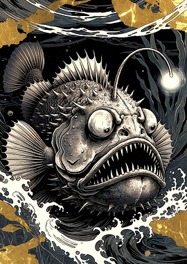 Anglerfish with Lure and Spikes