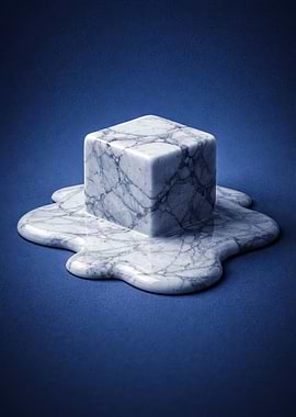 Melting Marble Cube