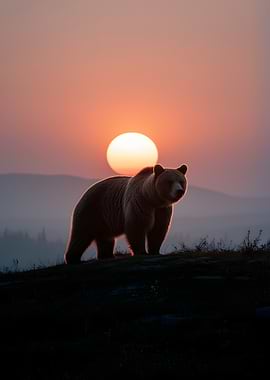 Grizzly Bear at Sunrise