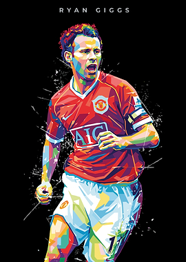 Ryan Giggs Pop Art Portrait