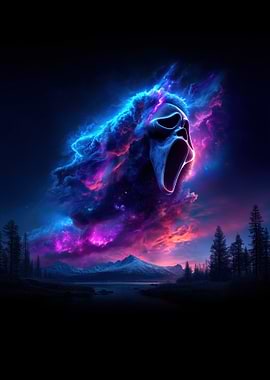 Scream Ghostface Nebula Landscape