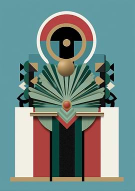 Art Deco Inspired Geometric Figure