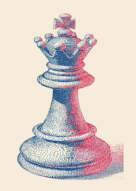 Red and Blue Chess King