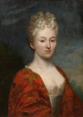 Portrait of a Woman in a Red Shawl