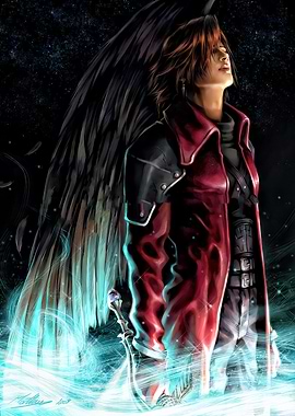 Angel Warrior with Fiery Aura