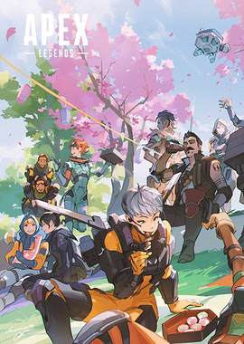 Apex Legends Characters Under Cherry Blossoms