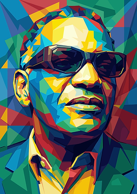Ray Charles Pop Art Portrait