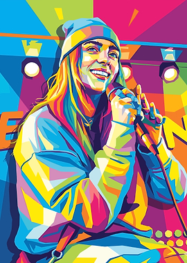 Billie Eilish Pop Art Portrait