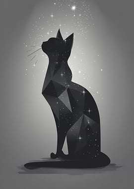 Cosmic Cat Silhouette