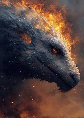 Fiery Dragon Head