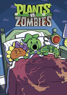 Plants vs. Zombies characters in bed