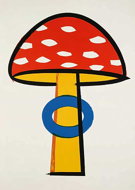 Mushroom with Blue Ring